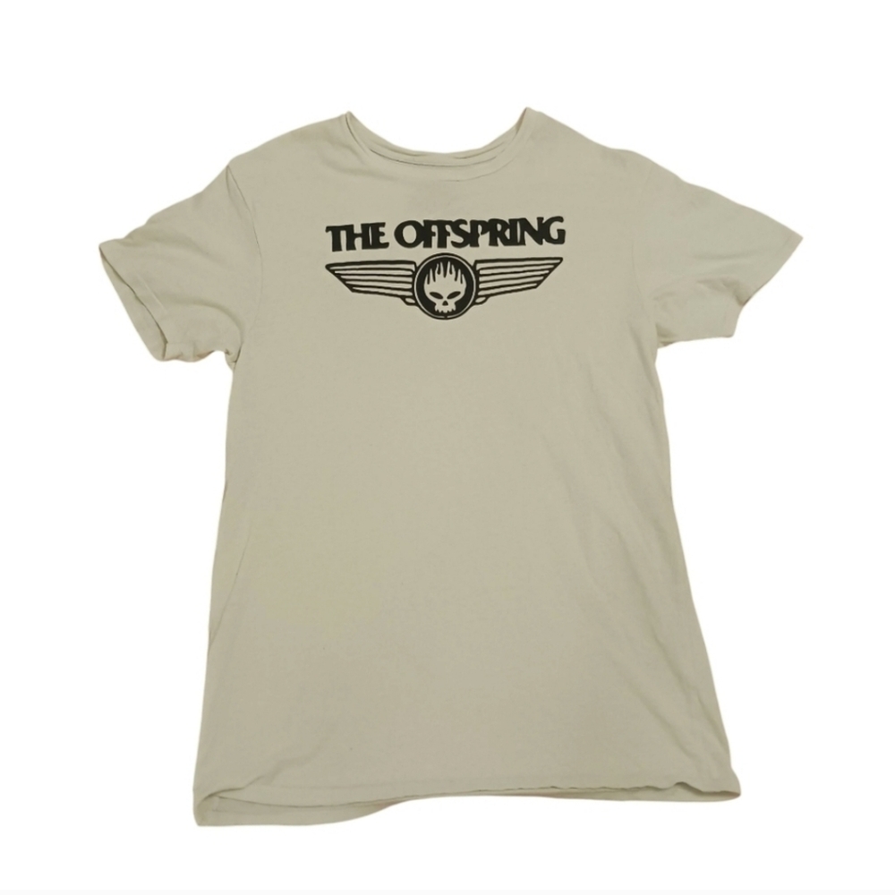 The Offspring Band Shirt with Black Lettering-Medium, Eggshell.